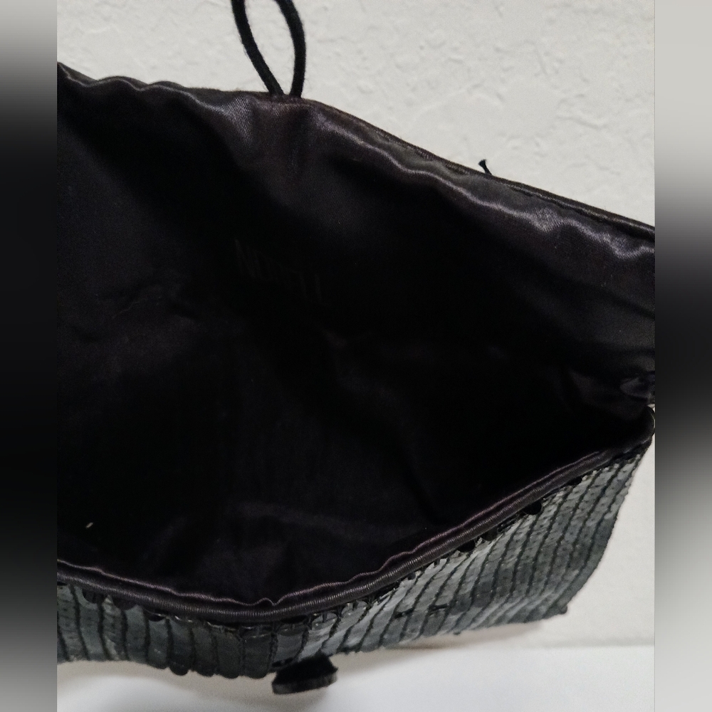 Norell Vintage Black Sequin Clutch - Picture 6 of 11